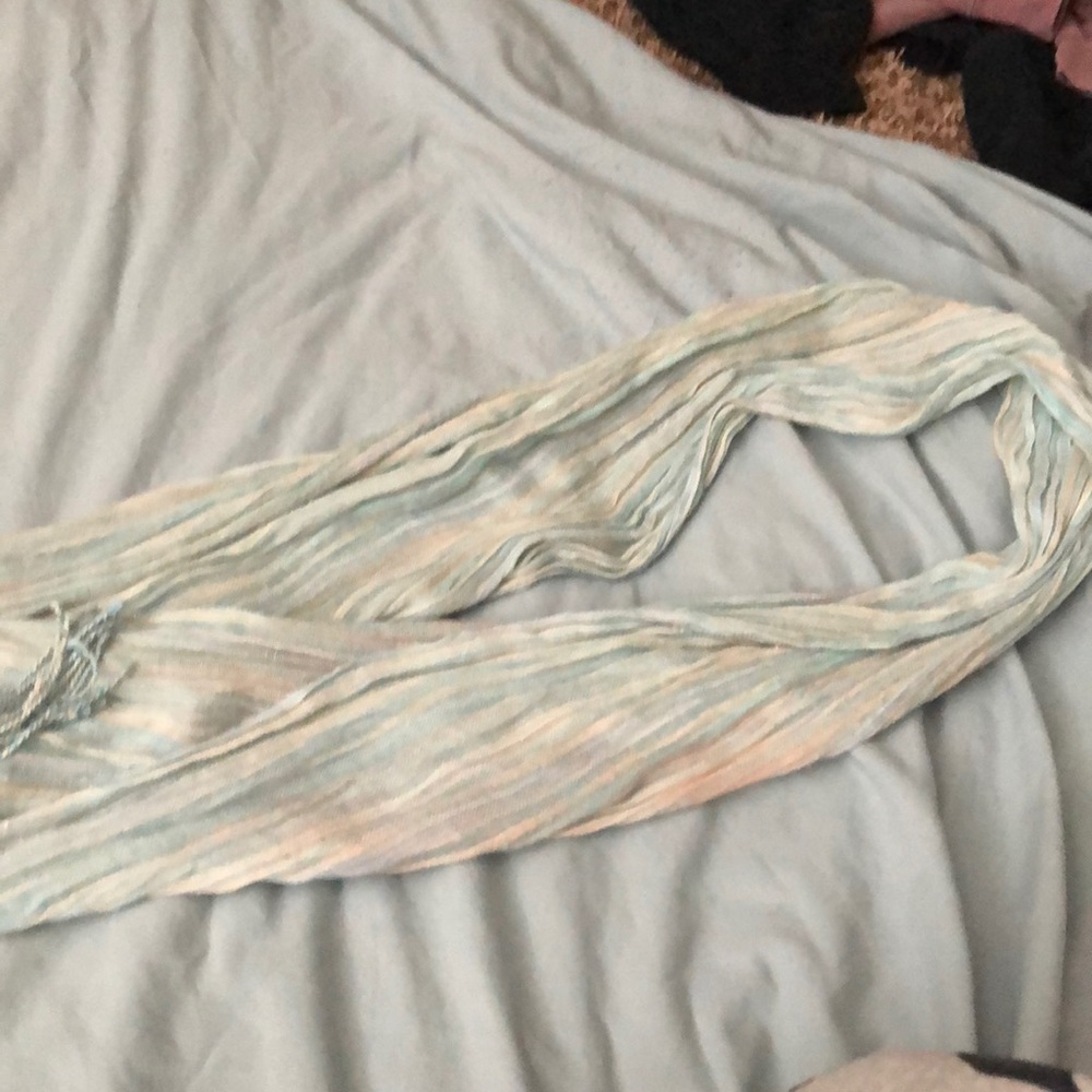 Multicolored blue scarf